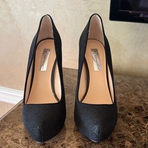 INC International Concepts Black Pebbled Heels